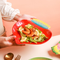 Service de table à manger en céramique, avion de dessin animé personnalisé pour enfants, plat écologique pour cadeau pour enfants