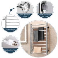 Toallero Eléctrico de Lujo de Acero Inoxidable 304, Radiador de Baño Montado en la Pared, Calentador de Toallas para Baño