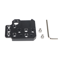 Plaque d'extension adaptatrice en alliage d'aluminium avec trous de 1/4 et 3/8 pouces et griffe porte-accessoire pour stabilisateur Ronin RS3/RS2/RSC2/SC