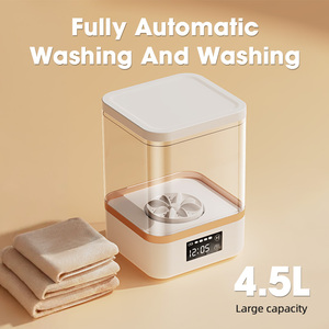 4.5L không dây có thể sạc lại hoàn toàn tự động máy giặt xách tay mini Máy Giặt máy giặt câm - Product Image 3