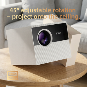 Proyector de TV Inteligente <span class=keywords><strong>A</strong></span>-mazon en Oferta, Enfoque Eléctrico, Mini Rotatorio, WiFi 5G, BT, 720P, Portátil para Exteriores, con Sistema Operativo Android 14 - Product Image 2