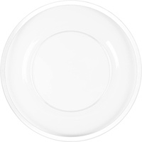 Assiettes jetables transparentes dorées BST en PS de qualité alimentaire, style moderne, 7,5 et 10,25 pouces, avec bordure argentée, pour mariage