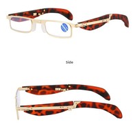 Lunettes de lecture pliantes unisexes tendance, correction de la vue, portables, durables, bloquant la lumière bleue, pour presbytie, avec étui à fermeture éclair