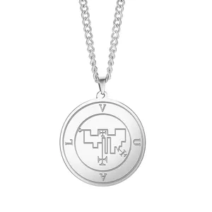 Pendentif Rond En argent Collier Plaqué Hypoallergénique Chaîne En Acier Inoxydable sans Nickel parfait cadeau pour la Saint Valentin