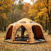 Abri dôme gonflable d'extérieur pliable en tissu TC coton, 15 cm, avec colonne d'air, grande capacité, protection solaire portable