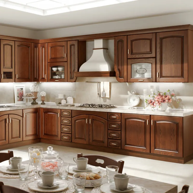 CBMmart en kaliteli akıllı mutfak dolapları yüksek son özel yapılmış melamin mutfak mobilyası dolapları