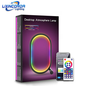 Lámpara de <span class=keywords><strong>Escritorio</strong></span> LED Inteligente USB <span class=keywords><strong>con</strong></span> Control <span class=keywords><strong>Remoto</strong></span> Inalámbrico, Iluminación Ambiental Ajustable para Hogar, Oficina, Dormitorio, Decoración, Regalo de Navidad - Product Image 1