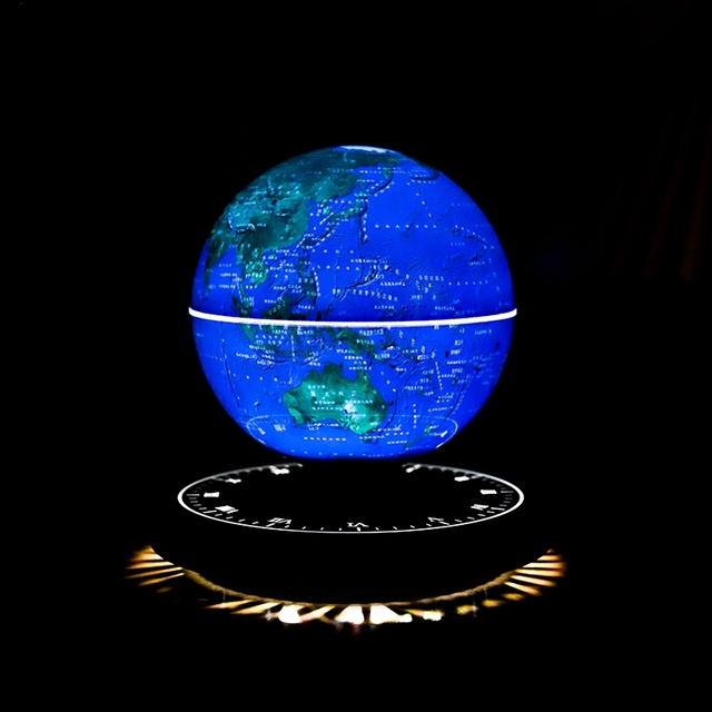 Wholesale Magnetic Levitation LED Lamp Floating Rotating World Map Light with Modern Decor