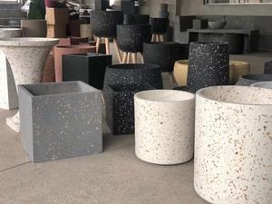 Pot <span class=keywords><strong>de</strong></span> jardin en fibres naturelles, effet terrarium, <span class=keywords><strong>avec</strong></span> jambes en <span class=keywords><strong>bois</strong></span> - Product Image 4