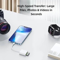 Lecteur de cartes OTG pour iPhone OEM/ODM, adaptateur 2-en-1 SD/TF, transfert haute vitesse pour photos et vidéos