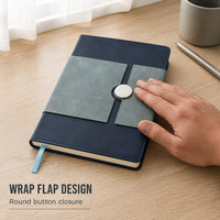 Carnet A5 personnalisé avec logo, couverture rigide en cuir PU de qualité supérieure, pages lignées, fermeture magnétique, pages imprimées par UV/numérique/sublimation pour usage professionnel