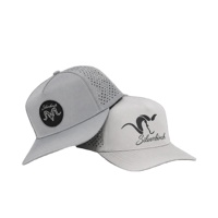 Casquette de golf en nylon 5 panneaux personnalisée de haute qualité, logo perforé au laser, séchage rapide, imperméable, pour le sport