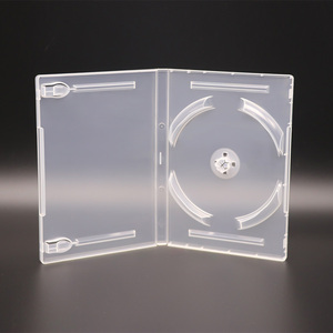 SUNSHING Factory Wholesale Black 1 Disc Stackable DVD Cases <b>White</b> CD Poly Stackable Square <b>Box</b> Clear Stacking Hub Blu ray Cases - Product Image 1