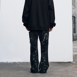 Bán Buôn Tùy Chỉnh Cậu Bé Thời Trang Phố Màu Đen Chuông Đáy Của Người Đàn Ông Thể Thao Quần Quần Cổ Điển Đau Khổ Pantd - Product Image 4