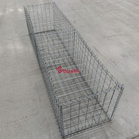 Cage en treillis métallique galvanisé soudé 2x1x1 1x1x0.5, forme de gabion à mailles carrées