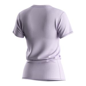 T-shirt de sport personnalisé pour femme, léger, violet, avec maille respirante pour la gym, le yoga et l'entraînement - Product Image 2