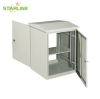 Kabinet Jaringan Luar Ruangan Starlink 6U 19 Inci, Rak Server Tahan Cuaca untuk Peralatan Telekomunikasi Luar Ruangan