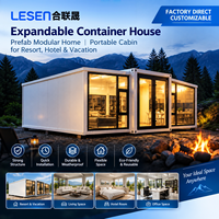 Maison conteneur extensible, maison modulaire personnalisable pour hôtel-resort, logement de vacances et bureau temporaire, approvisionnement direct usine