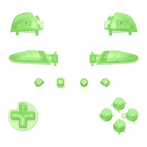 EXtremeRate Kit de remplacement complet de boutons 13-en-1 vert clair transparent pour manette NS Pro - Product Image 2