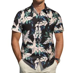 Camicie con bottoni da uomo stile retrò personalizzate e traspiranti alla moda Design tribale <span class=keywords><strong>Elei</strong></span> polinesiano alla moda per la stampa promozionale estiva - Product Image 2