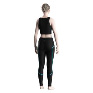 Ensemble de sport pour femmes noires : débardeur court et leggings de compression taille haute avec coutures plates pour l'entraînement et le yoga - Product Image 6