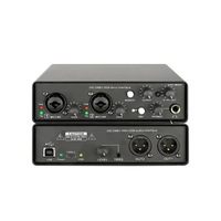 Audiophile 2x2 24-Bit/192kHz USB Audio Interface Midas Mic Preamplifiers Mini Amplifier untuk Pertunjukan Panggung Kartu Suara Metal