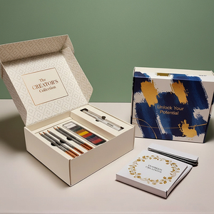 Boîtes d'expédition en carton ondulé personnalisées, grandes, avec couvercle supérieur, arc-en-ciel, 10x10x3, produits en carton ondulé, boîtes d'expédition en papier imperméables - Product Image 2