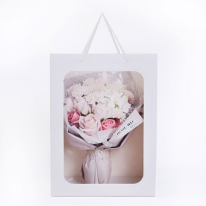 Wholesale Gift <b>Bag</b> with Window Paper clear Window Gift Handbag Transparent <b>Packaging</b> <b>Bag</b> for Birthday&Valentine's Day Gifts - Product Image 3