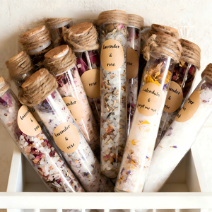 प्राकृतिक गुलाब के आवश्यक तेल के साथ व्यक्तिगत गुलाबी हिमालायन स्नान नमक ग्लास परीक्षण ट्यूब प्राकृतिक गुलाब के साथ - Product Image 5