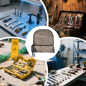Custom 4 Pocket Canvas <strong>Tool</strong> <strong>Roll</strong> Bag, Waxed <strong>Roll</strong> up <strong>Tool</strong> Pouch Organizer for Wrench Plier Chisel Knife Hamm - Product Image 6