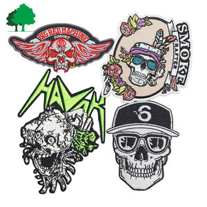 ขายตรงจากโรงงาน ป้ายปักลายหัวกะโหลก คุณภาพสูง ราคาถูกกว่า รับสั่งทำ - Product Image 1