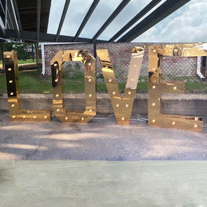 Propuesta Eventos Decoración de la boda Love <span class=keywords><strong>Oh</strong></span> Baby Marquee Letters Standee Led 4Ft Metal <span class=keywords><strong>3</strong></span> Foot Bulb Marquee Letters - Product Image 3