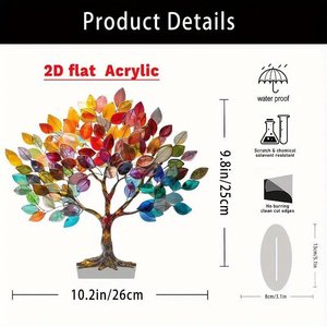 เครื่องประดับอะคริลิคอาร์ทขนาดเล็กกันน้ำทนทานต่อการสึกหรอวัตถุตกแต่งข้ามพรมแดนสำหรับโต๊ะ - Product Image 4