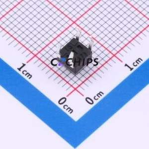 TS09-CBW1EH5.0 Tactile Switch Through hole-4P,4.5x4.5mm Switch Single Pole Single Throw Round Button 1.8N Through Hole - Product Image 2