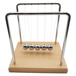 Pendule <span class=keywords><strong>de</strong></span> <span class=keywords><strong>Newton</strong></span> avec cadre métallique et base en bois, logo personnalisé, décoration scientifique pour la maison ou le bureau - Product Image 5