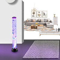 Lampe à Bulles avec Poissons de 31 Po, Cadeau de Noël, Lumières sur Pied Détachables, Nouveauté Tour Tube LED Changeant de Couleur, Lumière d'Ambiance Sensorielle