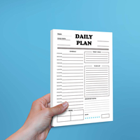Agenda de bureau personnalisé avec logo imprimé, calendrier quotidien, liste de tâches, bloc-notes, agenda promotionnel à feuilles mobiles pour étudiants et enfants