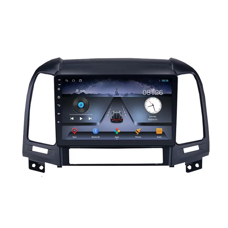 4 Core Touch Screen 9 Inch Car Gps Navigation Multimedia Android Radio Player pour Hyundai Santafe 2006 2007 2008 2009 2010 ~ 2012