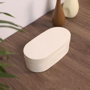 Emballage de sushi jetable biodégradable personnalisé, boîte à fromage en bois avec couvercle pour boulangerie et gâteaux, placage de <span class=keywords><strong>brie</strong></span> - Product Image 6