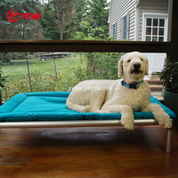 Lit pour chien en alliage d'aluminium, grande capacité de charge, pour grandes races, lit de camp pour animaux de compagnie, extérieur, imperméable, lit surélevé pour chien en aluminium, résistant