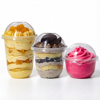 Vasos Desechables de Plástico para Postres con Tapas, Transparentes, para Yogur, Helado, Frutas, Ensaladas, Snacks, Pudín, Mousse, Venta al Por Mayor