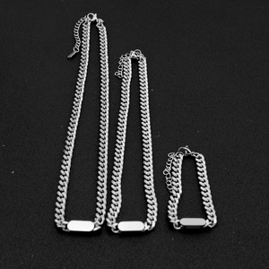 2026 New Simple Niche Design Geometric <b>Chain</b> Necklace <b>Titanium</b> Steel Silver Plated Unisex's Necklaces Fashion Jewelry Wholesale - Product Image 3