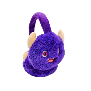 Paraorecchie in Peluche a Forma di Mostro Carino in 4 Colori, Design Morbido e Peloso a Cartone Animato, Logo Personalizzato, Imbottitura in Cotone PP, Caldi per l'Inverno - Product Image 2