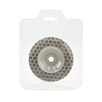 Disque de meulage diamanté et métallique JDK de 4 pouces avec filetage 5/8"-11 pour granit, pierre et carrelage - Utilisation humide
