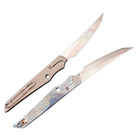 Couteau pliant en acier D2 avec manche en titane, couteau de poche léger, EDC (Everyday Carry), outil de vente en gros