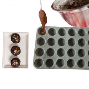 Silicone Round <b>Cupcake</b> Molds Heat Resistant Non Toxic 1 Piece BPA Free Food Grade Easy Release Reusable <b>Baking</b> Liner Muffins - Product Image 2