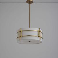 Lámpara de Techo Semi-Pendiente Moderna de Lujo con Marco de Latón y Cobre |   Iluminación Elegante para Áreas de Descanso y Habitaciones de Hotel