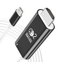 Kabel USB ke HDTV TUTI Hot Sellers 2M 100W Pengisian Cepat Berlapis Emas dengan Selubung PVC HDTV 4K60HZ untuk TV, Ponsel, PC, dan Gaming