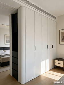 Armadio di Lusso in Legno Massello su Misura <span class=keywords><strong>con</strong></span> Porta, Stile Moderno Europeo, Guardaroba Durevole per Camera da Letto - Product Image 6