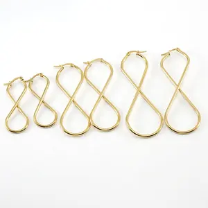 Custom Fashion Stainless Steel Love Earrings Manufacturer Hoop Clip Earring Infinite Earrings For Women Jewelry